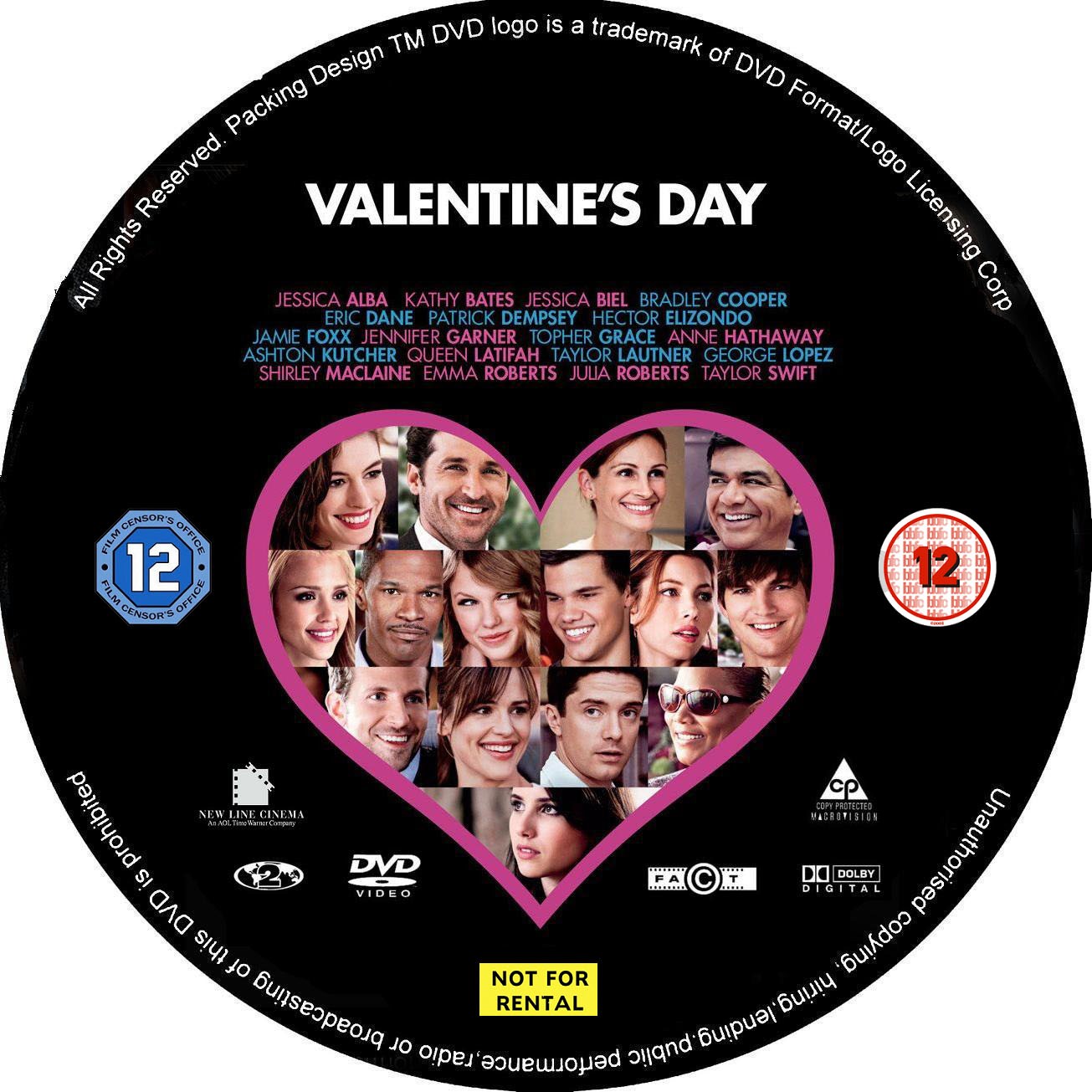 DVD Lables Valentine’s Day